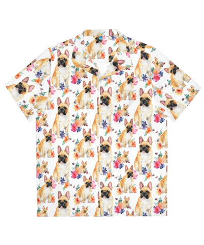 77592 7 400x480 - Watercolor French Bulldog Pattern Pattern Men's Hawaiian Shirt