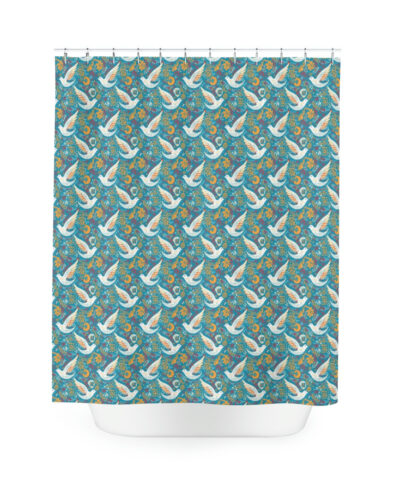 77933 12 400x480 - Folk Art Peace Dove Print Polyester Shower Curtain
