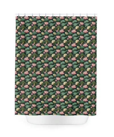 77933 32 400x480 - Lotus Flower Floral Polyester Shower Curtain