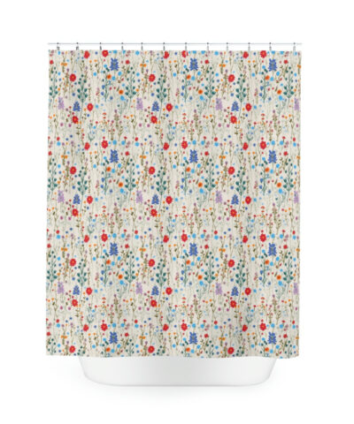 77933 4 400x480 - Dried Wildflowers Art Print Polyester Shower Curtain