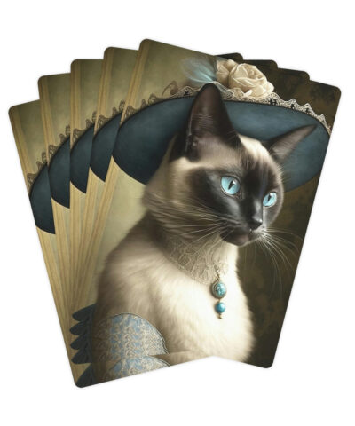 Vintage Victorian Siamese Cat Poker Cards