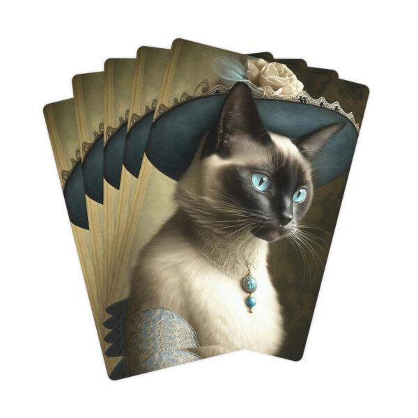 Vintage Victorian Siamese Cat Poker Cards