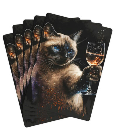 87236 32 400x480 - It's "Time to Relax " Siamese Cat Poker Cards