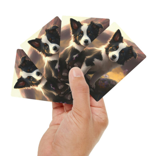Border Collie Puppy Poker Cards