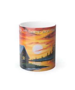 Mornings at Camp are the Best – Magic Mug – Perfect Gift for the Camper, Hiker, Lake House or as a House Warming Present