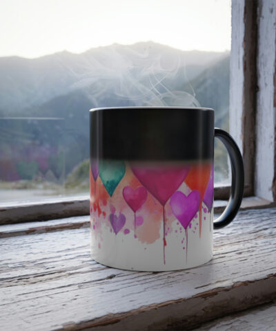 88141 400x480 - Watercolor Hearts - Magic Mug - Perfect Gift for the Mom, Mama, Sister, Grandma or as a House Warming Present