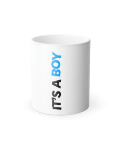 BOY gender reveal – Magic Mug – Perfect Gift for the Mom, Mama, Sister, Grandma or as a House Warming Present