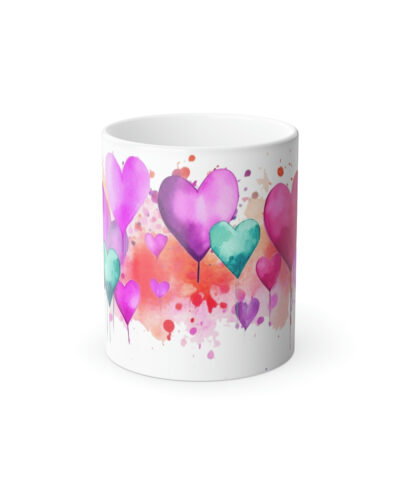 88141 7 400x480 - Watercolor Hearts - Magic Mug - Perfect Gift for the Mom, Mama, Sister, Grandma or as a House Warming Present