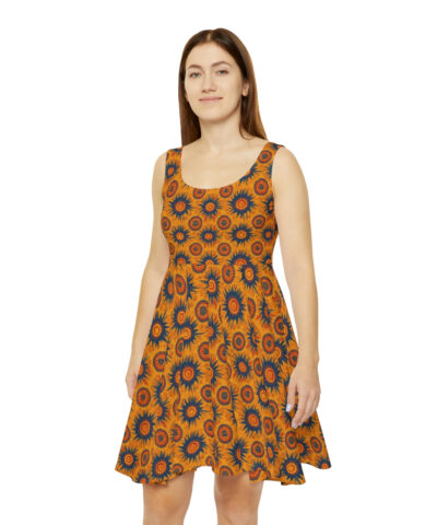 95203 24 400x480 - Folk Art Sun Pattern Women's Skater Dress