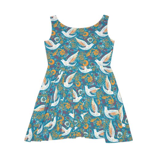 Peace Dove Women’s Skater Dress – Cottagecore Vintage Hippy Style Clothing