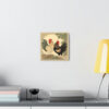 Two Japandi Style Roosters Canvas Gallery Wraps