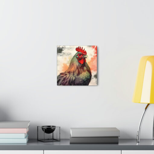 Grunge Rooster Cackle Canvas Gallery Wraps