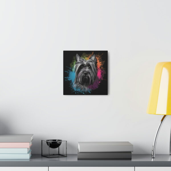 Acrylic Paint Skye Terrier Portrait Canvas Gallery Wraps
