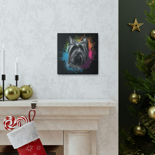 Acrylic Paint Skye Terrier Portrait Canvas Gallery Wraps