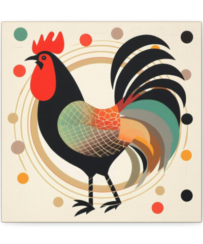 34244 14 400x480 - Mid-Century Modern Style Rooster Canvas Gallery Wraps