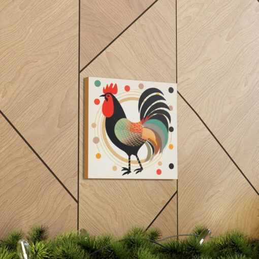 Mid-Century Modern Style Rooster Canvas Gallery Wraps