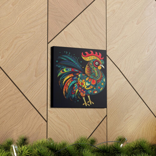 Meso-American Style Rooster Canvas Gallery Wraps