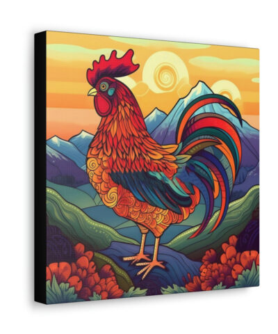 34244 29 400x480 - Meso-American Style Rooster at Sunrise Canvas Gallery Wraps