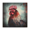 Grunge Rooster Spun Polyester Square Pillow