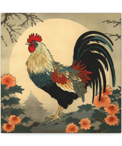34244 7 400x480 - Japandi Ukiyo-e Style Rooster Canvas Gallery Wraps