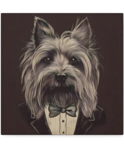 Vintage Victorian Skye Terrier Portrait Canvas Gallery Wraps