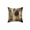 Vintage Victorian Skye Terrier Square Pillow