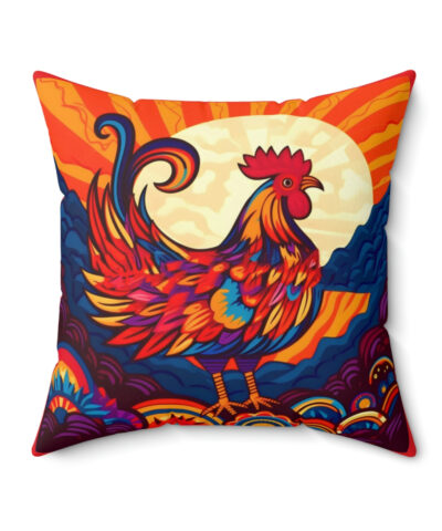 41530 15 400x480 - Meso-American Rooster at Sunrise Spun Polyester Square Pillow