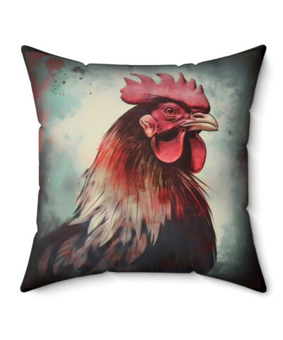 41530 19 400x480 - Grunge Rooster Spun Polyester Square Pillow