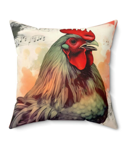 41530 21 400x480 - Grunge Rooster Cackle Spun Polyester Square Pillow