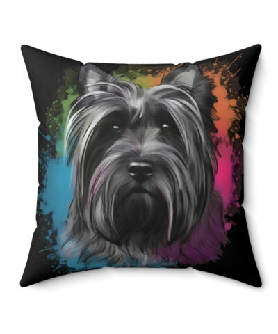 41530 37 400x480 - Acrylic Paint Skye Terrier Portrait Square Pillow