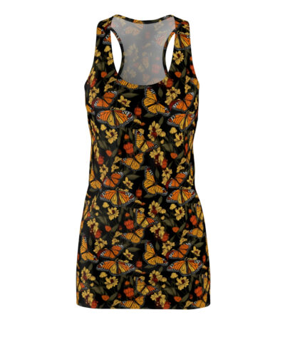43001 1 400x480 - Monarch Butterfly Pattern Women's Racerback Dress