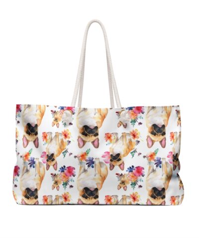 44271 16 400x480 - Watercolor French Bulldog Floral Pattern Weekender Bag