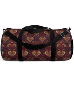 Vintage Victorian Hearts Pattern Duffel Bag