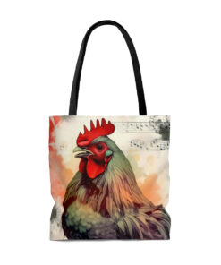 Grunge Rooster Cackle Tote Bag