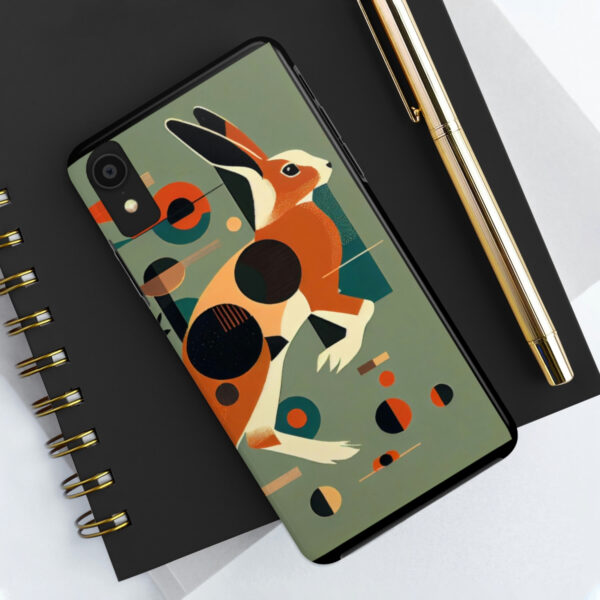 Mid-Century Modern Rabbit Bunny Design “Tough” Phone Cases