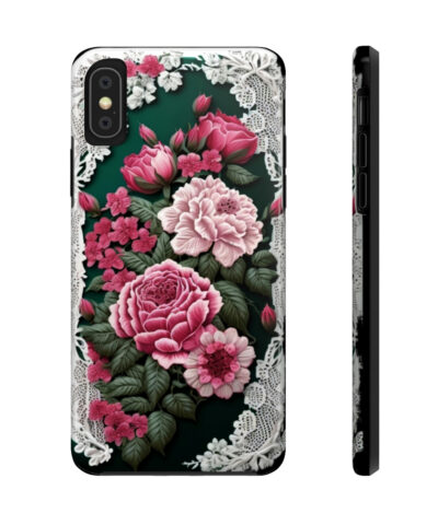 Vibrant Floral Design with Lace “Tough” Phone Cases