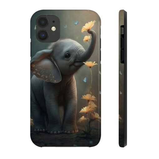 Baby Elephant in Garden “Tough” Phone Cases