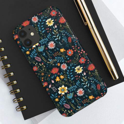 Folk Art Wildflower Design “Tough” Phone Cases