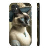 Victorian Lady Siamese Cat "Tough" Phone Cases