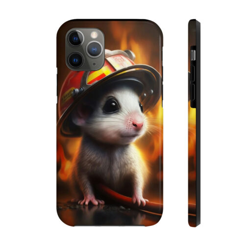 Cute Baby Mouse Firefighter “Tough” Phone Cases
