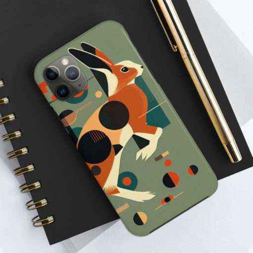 Mid-Century Modern Rabbit Bunny Design “Tough” Phone Cases