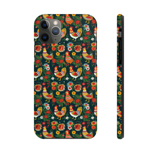 Scandanavian Style Rooster Pattern “Tough” Phone Cases