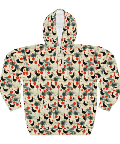 63240 10 400x480 - Mid-Century Modern Chicken Rooster Pattern Unisex Pullover Hoodie