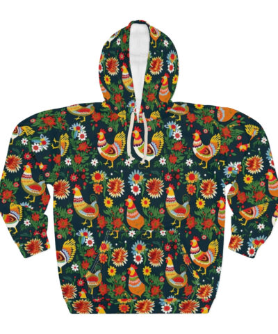 63240 36 400x480 - BOHO Scandinavian Chicken Rooster Art Pattern Pullover Hoodie