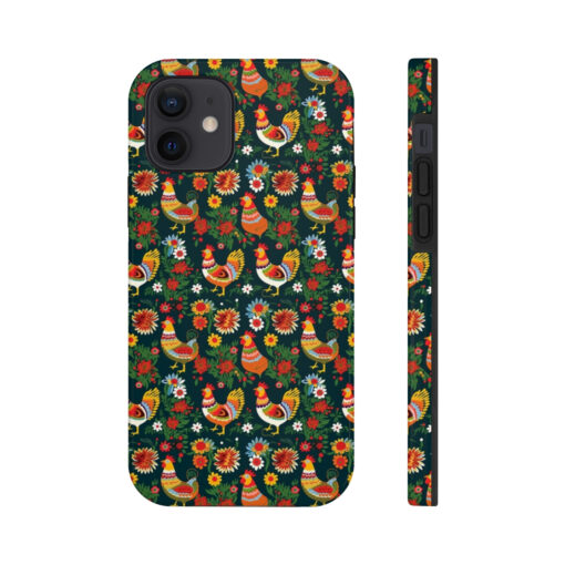 Scandanavian Style Rooster Pattern “Tough” Phone Cases