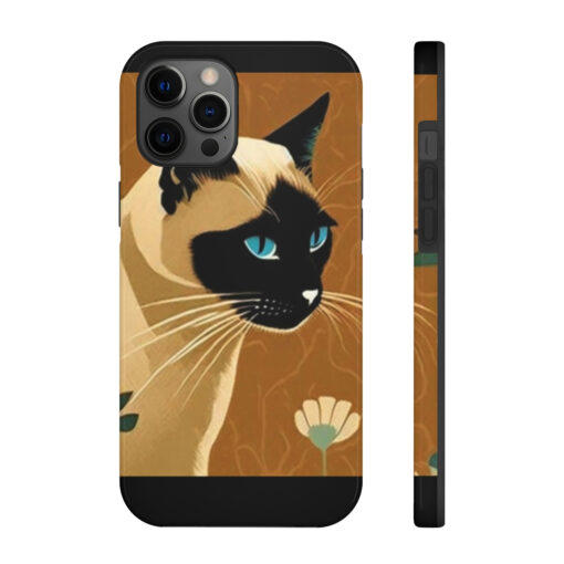 Japandi Siamese Cat “Tough” Phone Cases