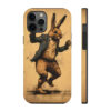 Vintage Victorian Jack Rabbit Dancing Print "Tough" Phone Cases