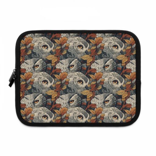Japandi Style Owl Pattern Laptop Sleeve