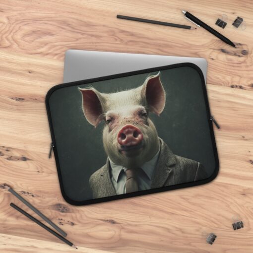 Vintage Victorian Pig Portrait Laptop Sleeve
