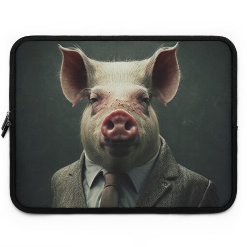 Vintage Victorian Pig Portrait Laptop Sleeve